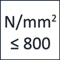 empfohlener Werkzeugeinsatz bis 800 N/mm²