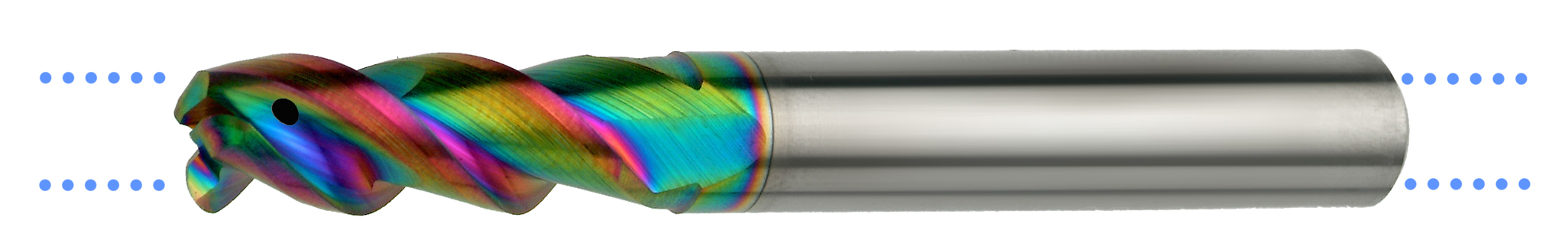 VHM-HPC-Alu-Fräser mit Schutzeckenradius und IK